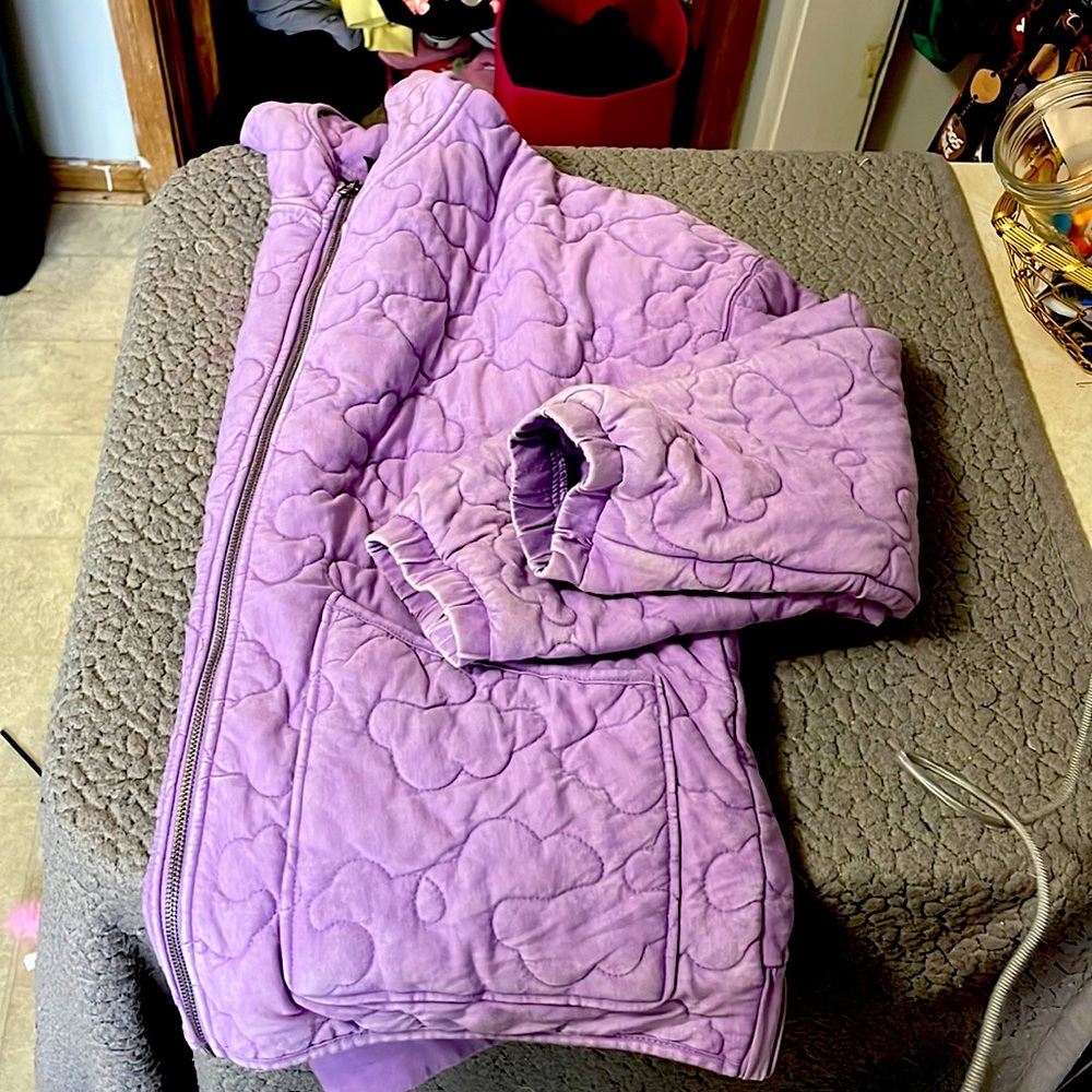 Wild Fable Purple Quilted Bomber Jacket